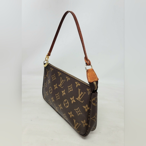 Louis Vuitton Pochette Accessoires Monogram Canvas Clutch Hand Bag Vintage Auth - Picture 3 of 12